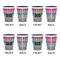 Harlequin & Peace Signs Shot Glassess - Two Tone - Set of 4 - APPROVAL