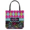 Harlequin & Peace Signs Canvas Tote Bag (Personalized)