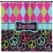 Harlequin & Peace Signs Shower Curtain (Personalized) (Non-Approval)