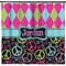 Harlequin & Peace Signs Shower Curtain (Personalized)