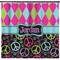 Harlequin & Peace Signs Shower Curtain - 71" x 74" (Personalized)