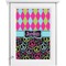 Harlequin & Peace Signs Single White Cabinet Decal