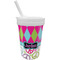 Harlequin & Peace Signs Sippy Cup with Straw (Personalized)