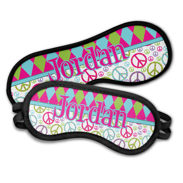Harlequin & Peace Signs Sleeping Eye Masks - PARENT