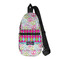 Harlequin & Peace Signs Sling Bag - Front View