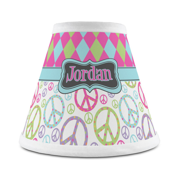 Custom Harlequin & Peace Signs Chandelier Lamp Shade (Personalized)