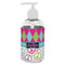 Harlequin & Peace Signs Plastic Soap / Lotion Dispenser (8 oz - Small - White) (Personalized)