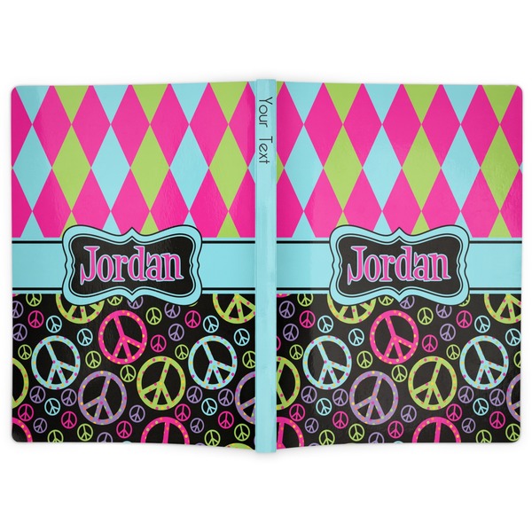 Harlequin & Peace Signs Soft Cover Journal - Apvl