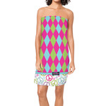 Harlequin & Peace Signs Spa / Bath Wrap w/ Name or Text