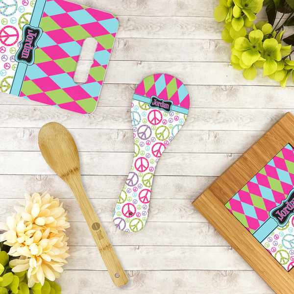 Harlequin & Peace Signs Spoon Rest Trivet - LIFESTYLE