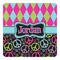 Harlequin & Peace Signs Square Decal