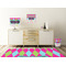 Harlequin & Peace Signs Square Wall Decal Wooden Desk