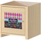 Harlequin & Peace Signs Square Wall Decal on Wooden Cabinet