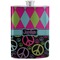 Harlequin & Peace Signs Stainless Steel Flask