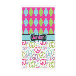 Harlequin & Peace Signs Guest Towels - Full Color - Standard (Personalized)