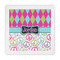 Harlequin & Peace Signs Standard Decorative Napkins (Personalized)