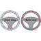 Harlequin & Peace Signs Steering Wheel Cover- Front and Back