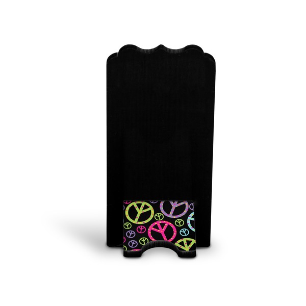 Harlequin & Peace Signs Stylized Phone Stand - Back