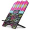 Harlequin & Peace Signs Stylized Tablet Stand - Side View