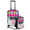 Harlequin & Peace Signs Kids 2-Piece Luggage Set - Suitcase & Backpack (Personalized)