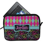 Harlequin & Peace Signs Tablet Case / Sleeve - Small (Personalized)