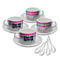 Harlequin & Peace Signs Tea Cup - Set of 4