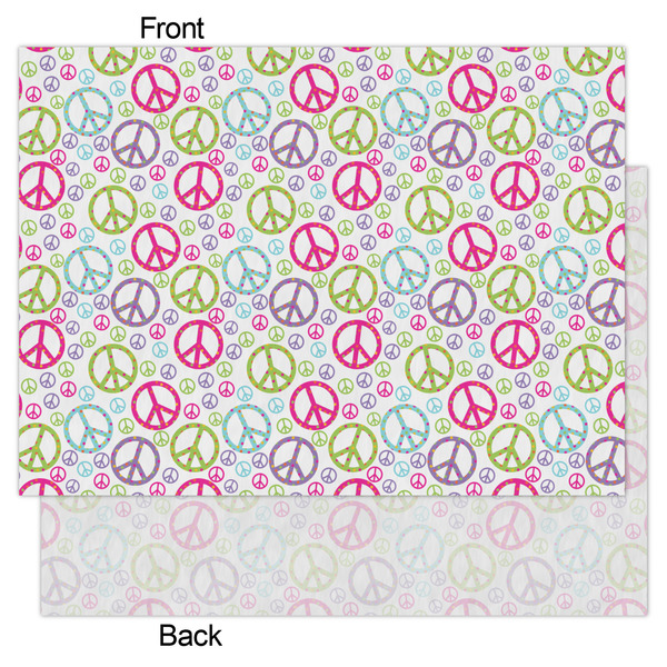 Harlequin & Peace Signs Tissue Paper - Lightweight - Large - Front & Back