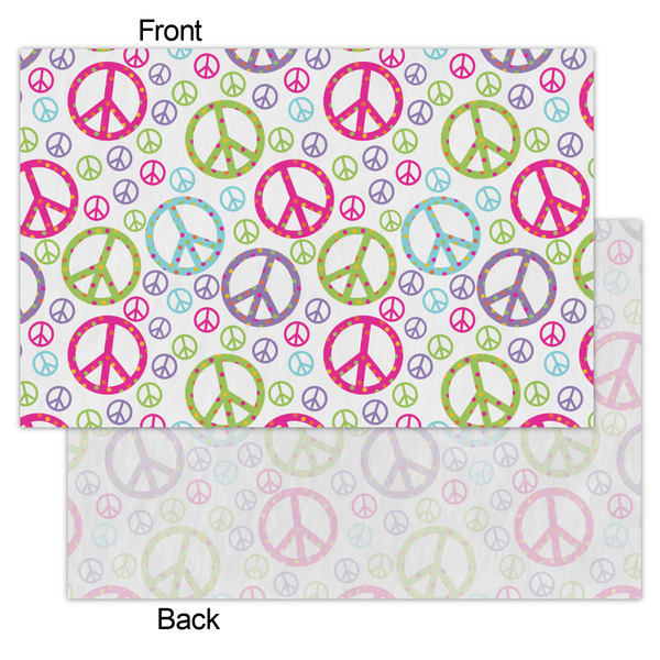 Harlequin & Peace Signs Tissue Paper - Lightweight - Small - Front & Back