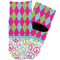 Harlequin & Peace Signs Toddler Ankle Socks - Single Pair - Front and Back
