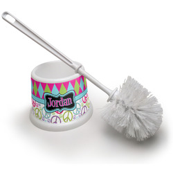 Harlequin & Peace Signs Toilet Brush (Personalized)