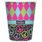 Harlequin & Peace Signs Waste Basket (Personalized)