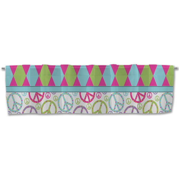 Harlequin & Peace Signs Valance - Front