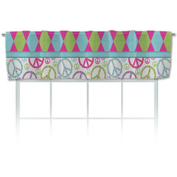 Harlequin & Peace Signs Valance