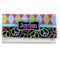 Harlequin & Peace Signs Vinyl Checkbook Cover (Personalized)