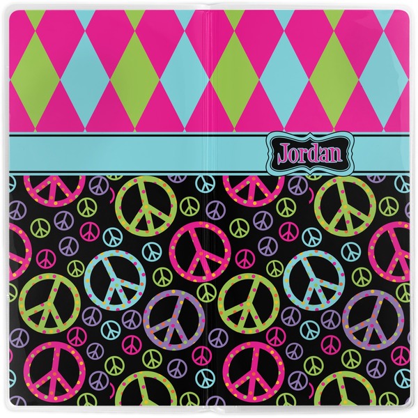 Harlequin & Peace Signs Vinyl Document Wallet - Apvl