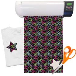 Harlequin & Peace Signs Heat Transfer Vinyl Sheet (12"x18")