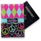 Harlequin & Peace Signs Vinyl Passport Holder (Personalized)