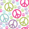 Harlequin & Peace Signs Wallpaper Square