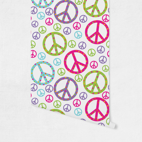 Harlequin & Peace Signs Wallpaper on Wall