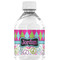 Harlequin & Peace Signs Water Bottle Label - Single Front