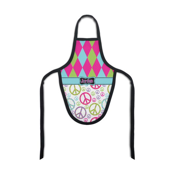 Custom Harlequin & Peace Signs Bottle Apron (Personalized)