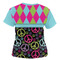 Harlequin & Peace Signs Women's T-shirt Back