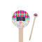 Harlequin & Peace Signs 7.5" Round Wooden Stir Sticks - Single Sided (Personalized)