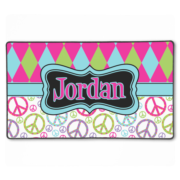 Harlequin & Peace Signs XXL Gaming Mouse Pads - 24" x 14" - APPROVAL