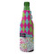 Harlequin & Peace Signs Zipper Bottle Cooler - ANGLE (bottle)