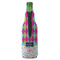 Harlequin & Peace Signs Zipper Bottle Cooler - BACK (bottle)