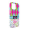 Harlequin & Peace Signs iPhone 13 Case - Angle