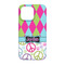 Harlequin & Peace Signs iPhone 13 Pro Case - Back