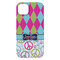 Harlequin & Peace Signs iPhone 14 Pro Max Case - Back