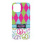 Harlequin & Peace Signs iPhone 15 Pro Case - Back